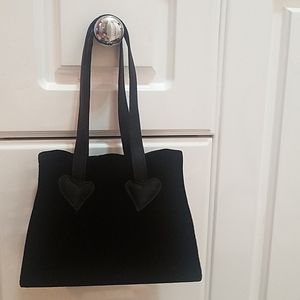 Velvet shoulder/crossbody bag, small
